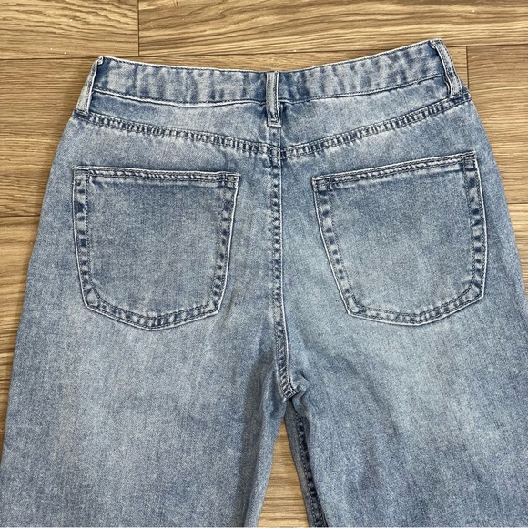 OAT New York High Rise Wide Leg Light Wash Cloud Luxe Denim Jeans - Picture 10 of 12